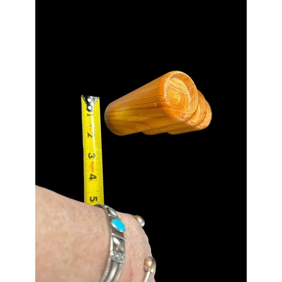 Vintage Myrtle-wood Mid-Century 3 Tapered Candle Holder Hand Turned Oregon? MCM - Picture 10 of 12